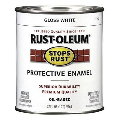 Rust-oleum Stops Rust Protective Enamel Brush-on Paint - Gloss White - 1 qt