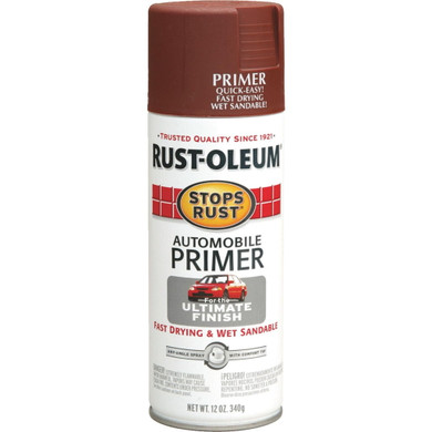 Rust-oleum Flat Red Stops Rust Automotive Primer Spray - 12 Oz