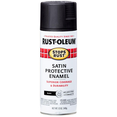 Rust-oleum Stops Rust Protective Enamel Spray Paint - Satin Black
