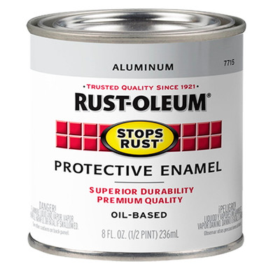 Rust-oleum Stop Rust Gloss Aluminum Protective Enamel Brush-on Paint - 1/2 pt