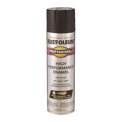 Rust-oleum Professional High Performance Flat Black Enamel Spray Paint - 15 oz