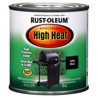 Rust-oleum Half Pint Specialty High Heat Brush On Paint - Bar-b-que Black