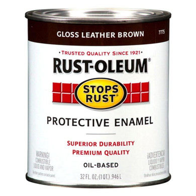 Rust-oleum Stops Rust Protective Enamel Brush-on Paint - Gloss Leather Brown
