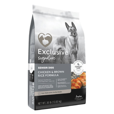 Exclusive Signature Chicken & Brown Rice Formula Dry Senior Dog Food - 30 lb