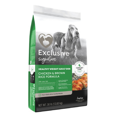 Exclusive Signature Healthy Weight Chicken & Brown Rice Formula Dry Adult Dog Food - 30 lb