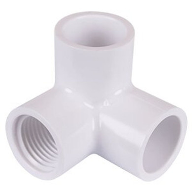 Genova Plastic 90° Elbow With Female Side Inlet - White