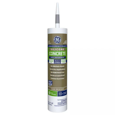 Ge Concrete Silicone 2 Sealant Caulk - Light Gray