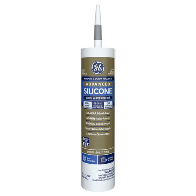 GE Advanced Silicone II Window & Door Sealant Caulk - 10.1 fl oz