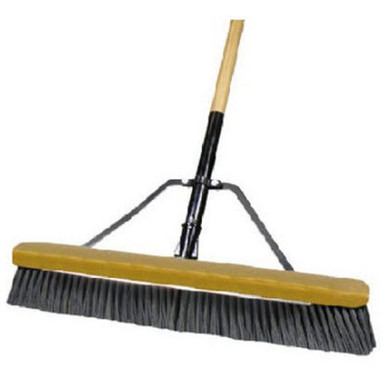 Quickie Jobsite Stiff Poly Push Broom - 24"
