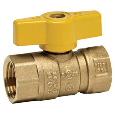 Homewerks Premium Female X Female Brass Gas Ball Valve - 1/2"