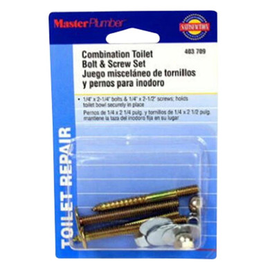 Master Plumber Combination Toilet Bolt & Screw Set