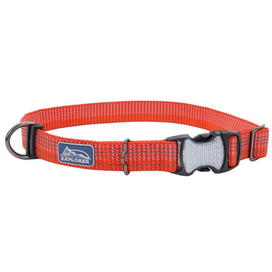 K9 Explorer Brights Reflective Adjustable Dog Collar - 1" X 12"-18" - Canyon