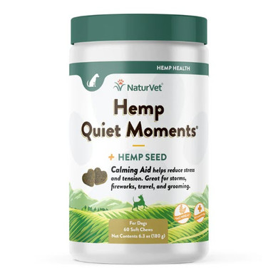 Naturvet Hemp Quiet Moments Calming Aid Soft Chew - 60 ct