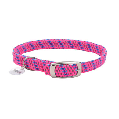 Elastacat Reflective Safety Stretch Collar with Reflective Charm - Pink