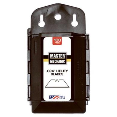 Master Mechanic Heavy Duty Utility Knife Blade - 100 Pk
