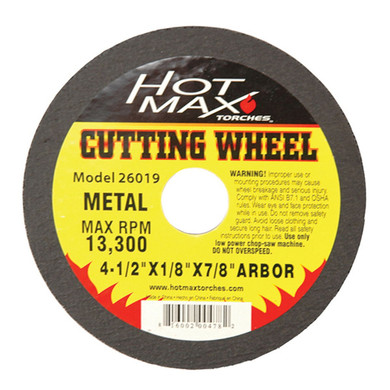 Hot Max Type 1 Metal Cutting Wheel - 25,000 rpm