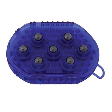 Partrade Gel Groomer Massage Mitt With Rollers - Purple