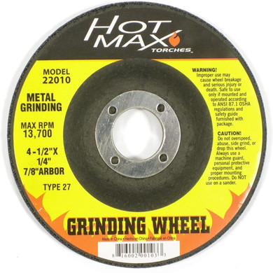 Hot Max Type 27 Hubless Metal Grinding Wheel
