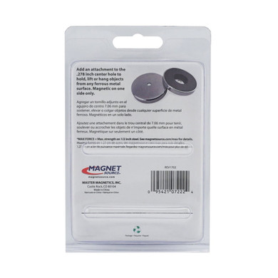 Master Magnetics Silver Heavy-duty Ceramic Round Base Magnet - 65 lb