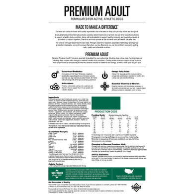 Diamond Premium Adult Formula Dry Dog Food