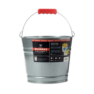 Behrens Galvanized Steel Utility Water Pail - Steel Gray