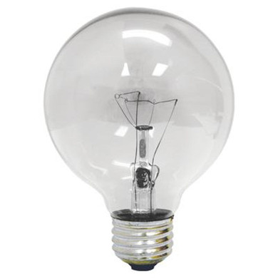 Ge Lighting Crystal Clear Decorative G25 Globe Light Bulb - 25 W