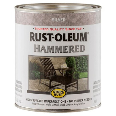 Rust-oleum Stops Rust Silver Hammered Brush-On Paint - 1 qt
