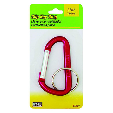 Hy-Ko Aluminum C-Clip with Split Key Ring - S