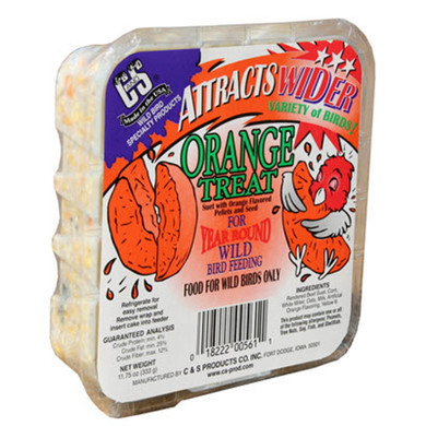C&s Products Orange Treat Wild Bird Suet - 11.75 Oz