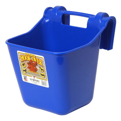 Little Giant Blue Plastic Hook Over Feeder - 12 Qt