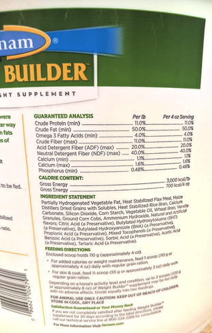 Farnam Weight Builder Premium Concentrated Feed Supplement - 7.5 lb