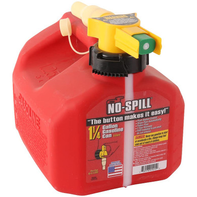 No Spill Poly Gasoline Fuel Can - 1-1/4 Gal