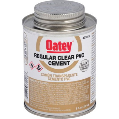 Oatey Regular Clear PVC Cement - 8 oz