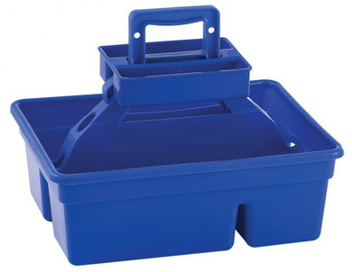 Little Giant Plastic Duratote Stool And Tote Box - Blue