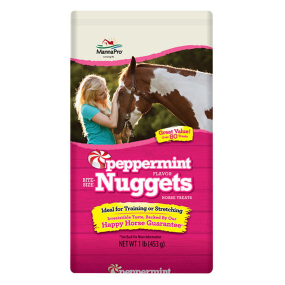 Manna Pro Peppermint Flavor Bite-Size Nuggets for Horses - 1 lb