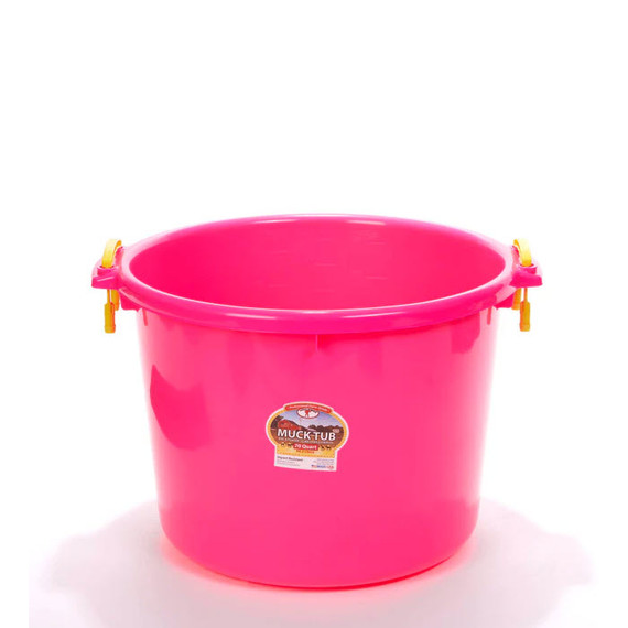 Little Giant Polyethylene Plastic Muck Tub - 70 qt - Hot Pink