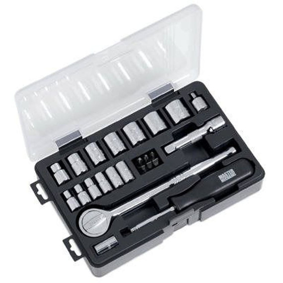 Master Mechanic Standard Socket Set - 1/4" X 3/8" - 24 pcs