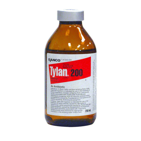 Elanco Tylan 200 Tylosin Injection For Cattle And Swine - 250 Ml