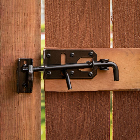 National Hardware Black Ornamental Gate Latches - 3"