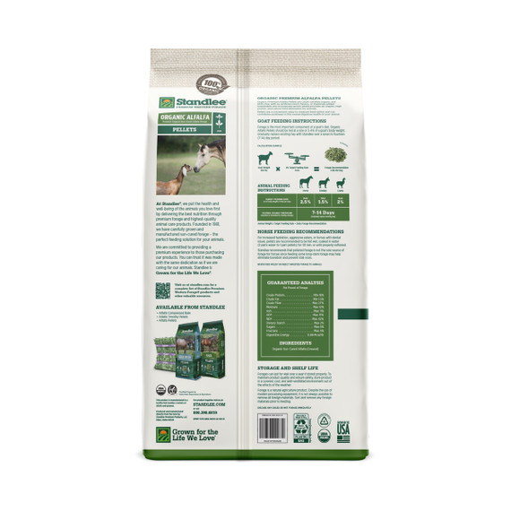 Standlee Premium Organic Alfalfa Pellets - 40 lb