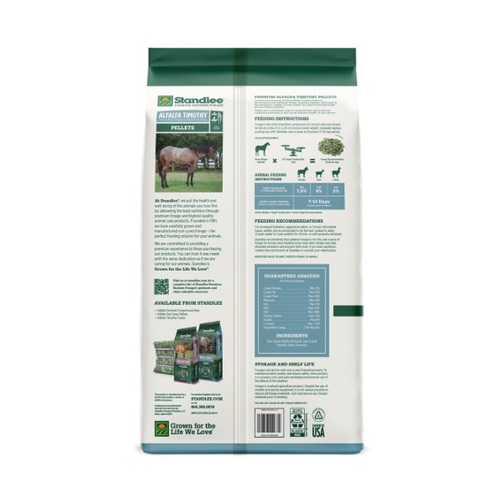 Standlee Premium Timothy Alfalfa Pellets - 40 lb