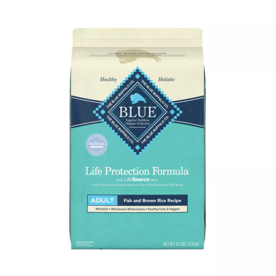 Blue Buffalo Life Protection Formula Fish & Brown Rice Recipe for Adult Dogs - 30 lb