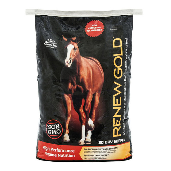 Renew Gold Stabilized Rice Bran Senior Horse Supplement - 30 lb