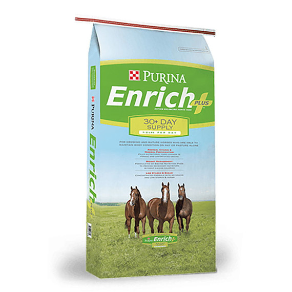 Purina Enrich Plus Ration Balancing Horse Feed - 50 lb