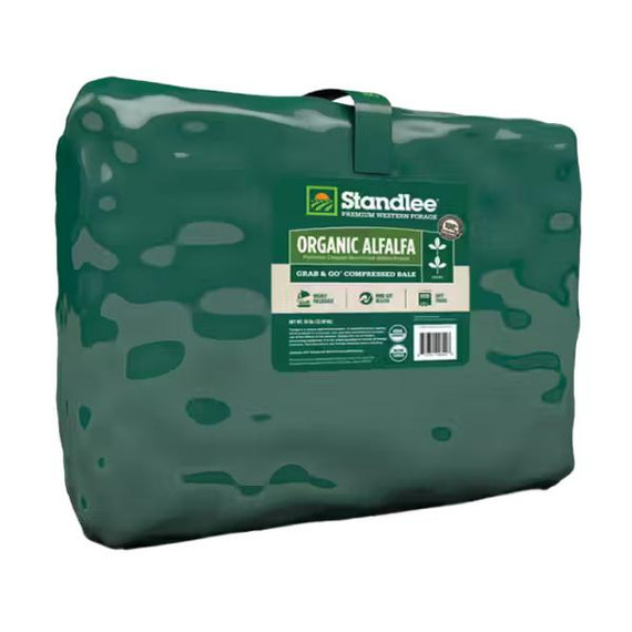 Standlee Premium Organic Alfalfa Grab & Go Compressed Bale - 50 lb