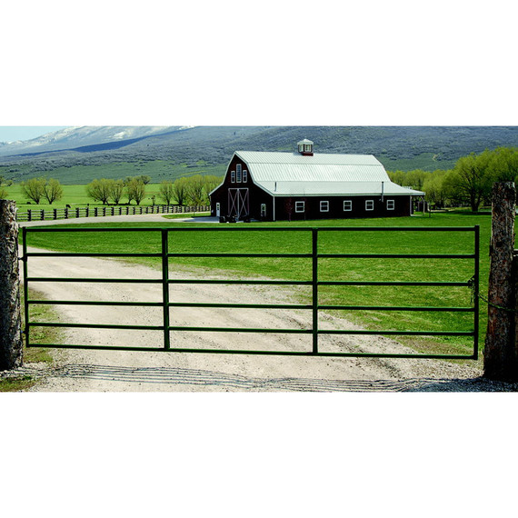 Powder River 1600 Series Tube Gate With Threaded Rod Hinge - 12' X 52"