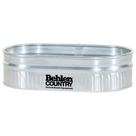 Behlen Country Galvanized Shallow Round-End Sheep Tank - 2' X 1' X 4'