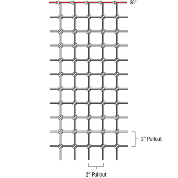 Red Brand Square Deal 2" X 2" Non-climb Wire Fence - 48"