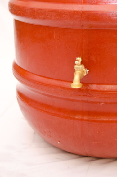 Eagle Peak Containers Red Poly Screw Top With Spigot - 55 gal