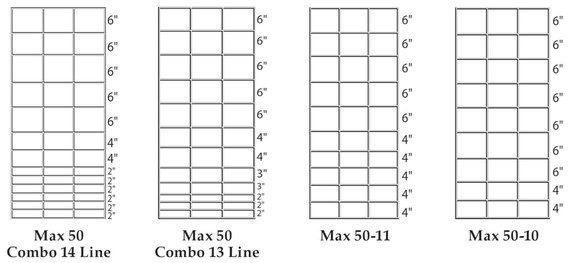 Ok Brand Galvanized 13-Line Combination Cattle Panel - 16' - 4 ga